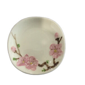 Vintage Metlox Pottery Poppytrail Peach Blossom 4” Appetizer Plates (3 total).
